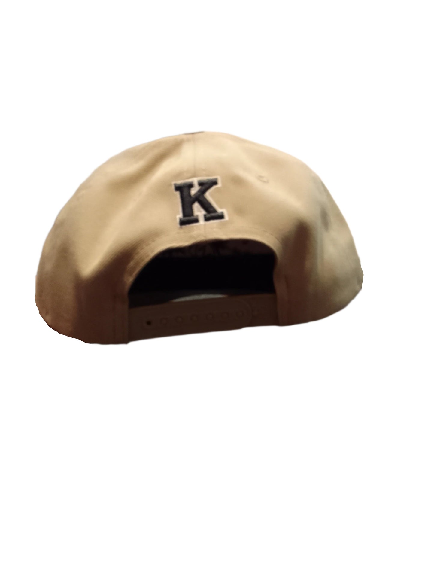 Gold with white and black writing Kingston Frontenacs hat