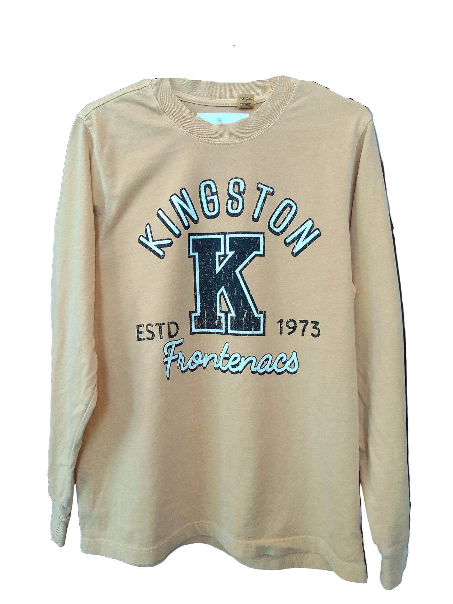 Adult- Yellow Long Sleeve Kingston Frontenacs shirt