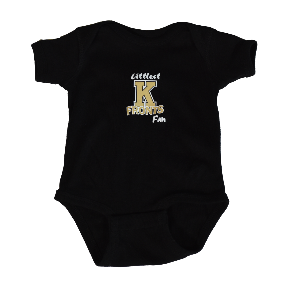 Infant- Black One Piece with Gold K