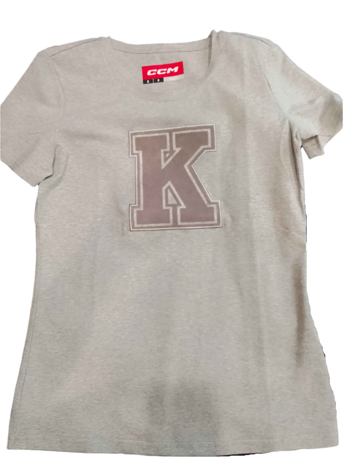 Adult Women's-CCM Short Sleeve Big Grey K