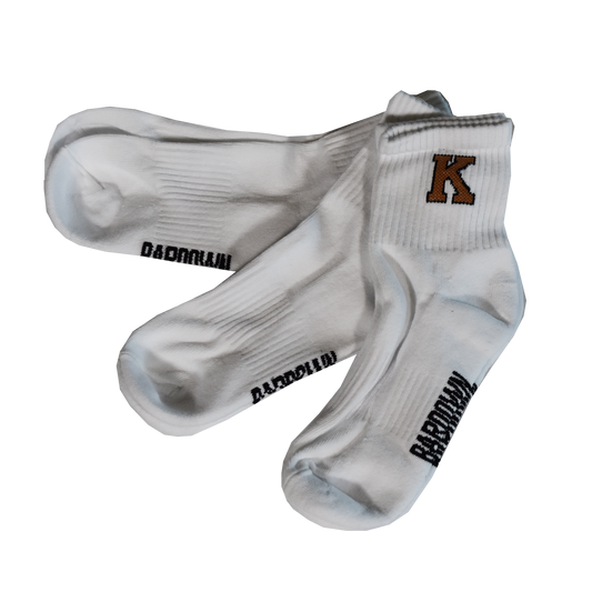 White Bardown 3 Pack Ankle Socks