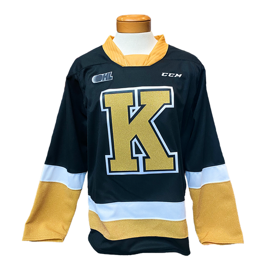 Adult - Gold and Black Kingston Frontenacs Jersey - Customizable