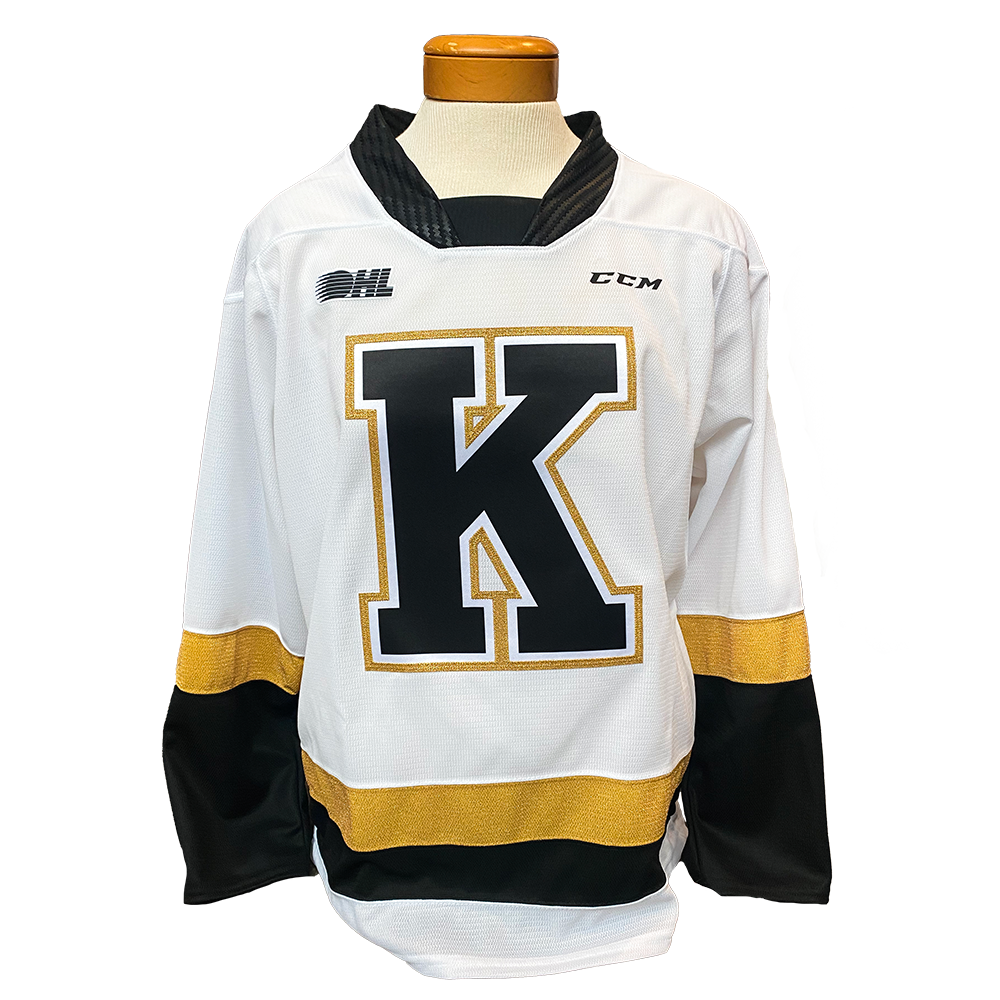 Adult- - Gold and White Kingston Frontenacs Jersey