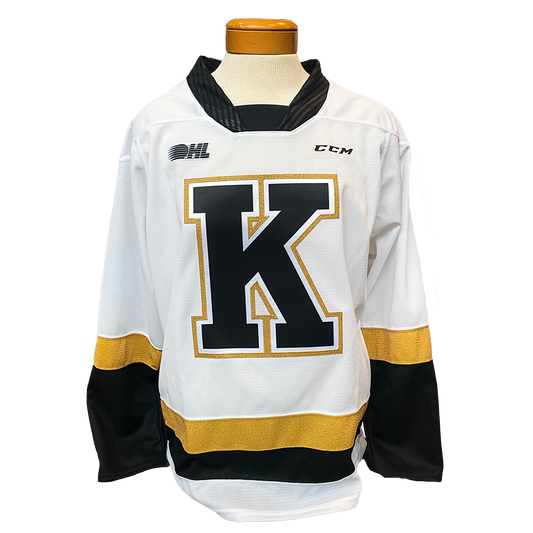 Adult- Gold and White Kingston Frontenacs Jersey - Customizable